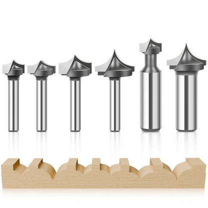 Straight flat bottom router bit with 6mm, 1/4in, 12mm and 1/2in shank - image 5 of 25