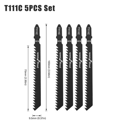T-Shank Jigsaw Blade Set - HCS Blades for Wood, Metal & Plastic