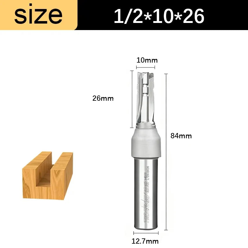 1/2in shank 3-flute straight router bit - view 9
