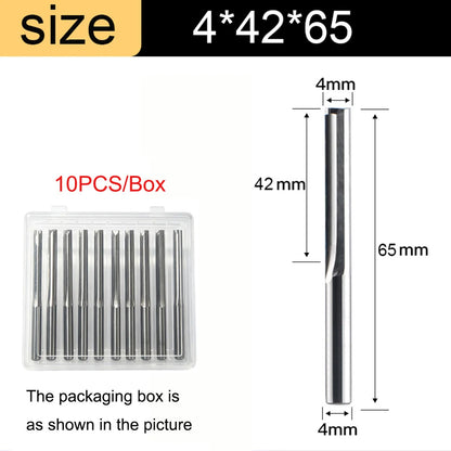 3.175mm shank 2-flute straight end mill, 10-piece set - view 7