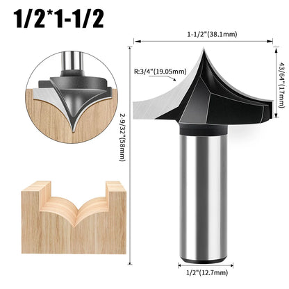 Straight flat bottom router bit with 6mm, 1/4in, 12mm and 1/2in shank - image 25 of 25