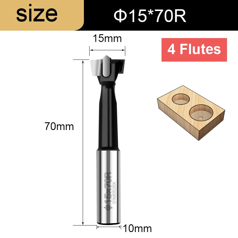 Gang Drill Bit for Wood - 10mm Shank, 70mm Long, Left & Right Rotation