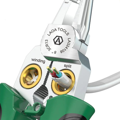 8-in-1 Electrician's Pliers with Wire Stripper & Crimper