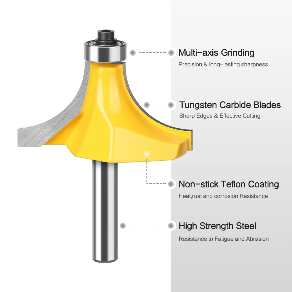 Large radius round over router bit with bearing - image 3 of 9