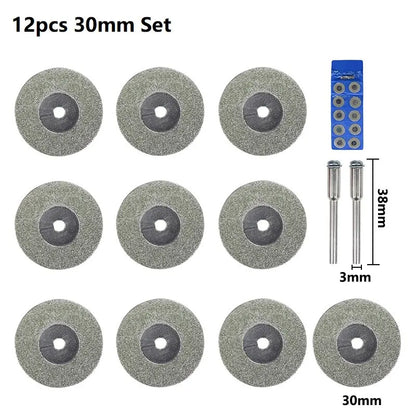 Mini Diamond Saw Blades for Rotary Tools - 16-50mm Cutting Discs, 3mm Shank