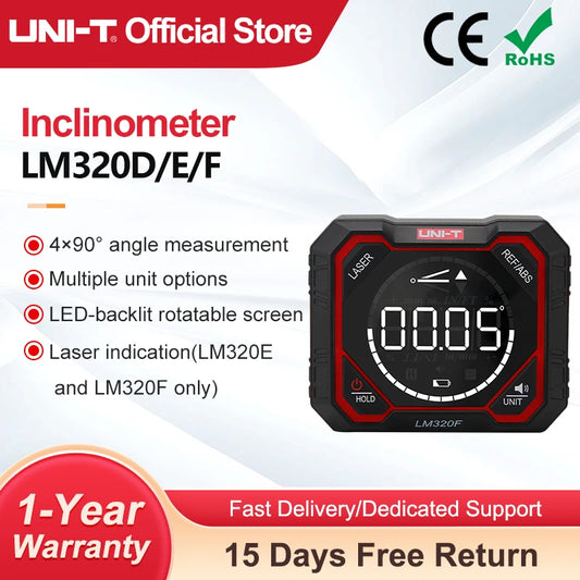 UNI-T Digital Angle Meter – Magnetic Inclinometer & Bevel Box