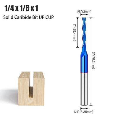 1/4in shank up-cut and down-cut carbide router bit - image 9 of 15