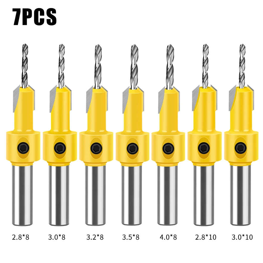 Woodworking Countersink Drill Bit – 8mm/12mm Alloy Step Drill
