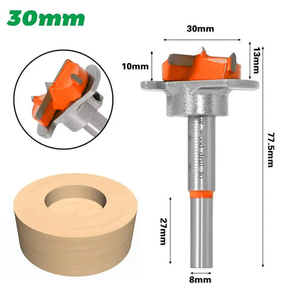 Adjustable Carbide Hinge Boring Bit - 15-35mm