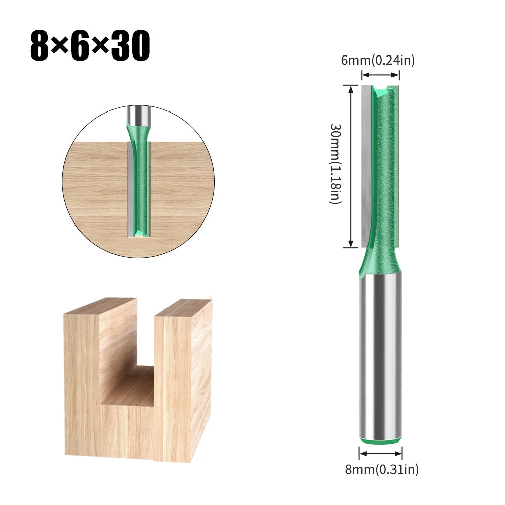 8mm shank straight router bit - image 10 of 26