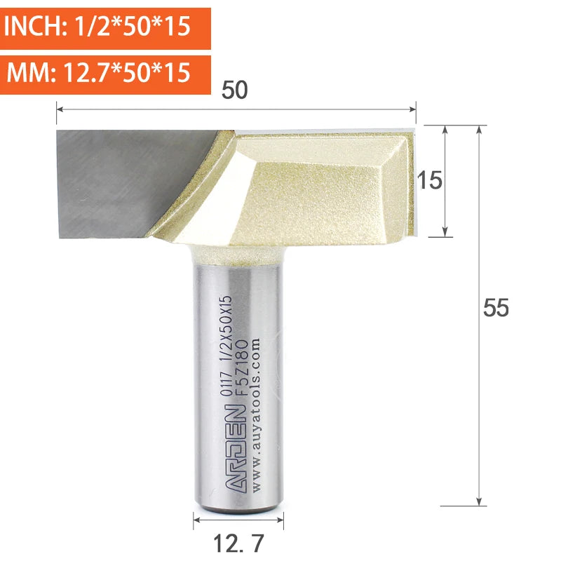 Flat Bottom Cleaning Router Bit - Carbide Slotting End Mill