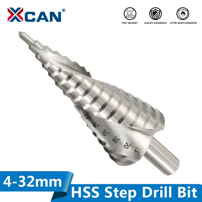 Titanium coated HSS step drill bit