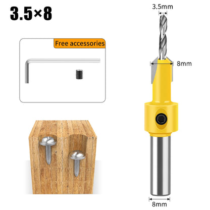 Woodworking Countersink Drill Bit – 8mm/12mm Alloy Step Drill