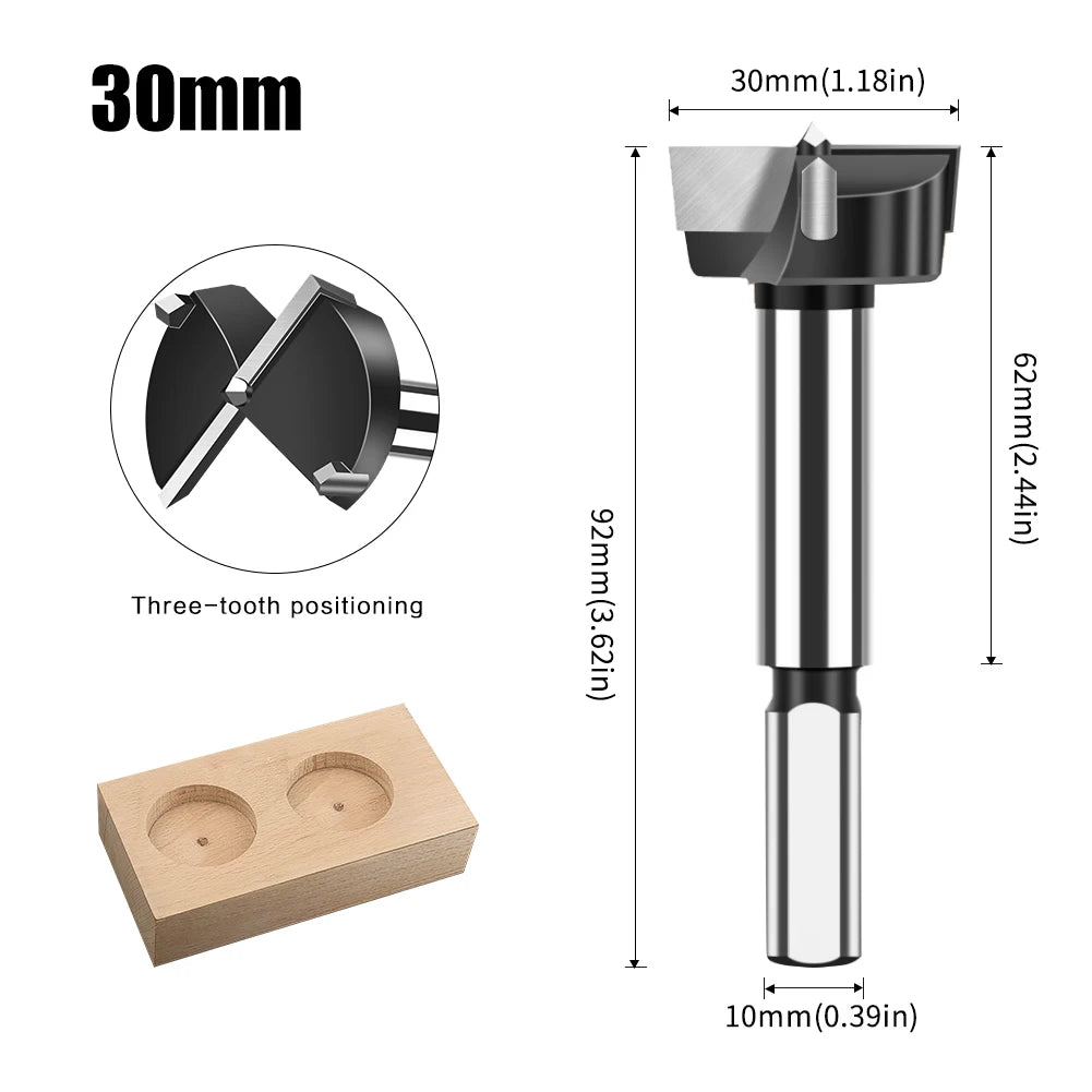 12-60mm tungsten carbide Forstner hinge boring bit - image 9 of 34