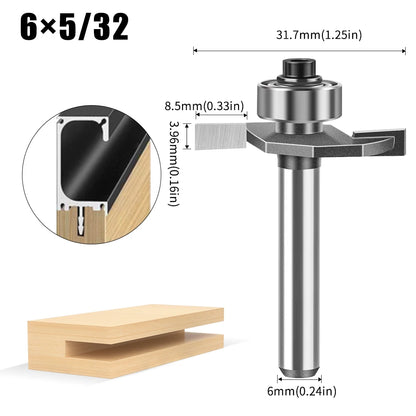 Ball T-slot router bit with 6mm and 12mm shank - image 11 of 24