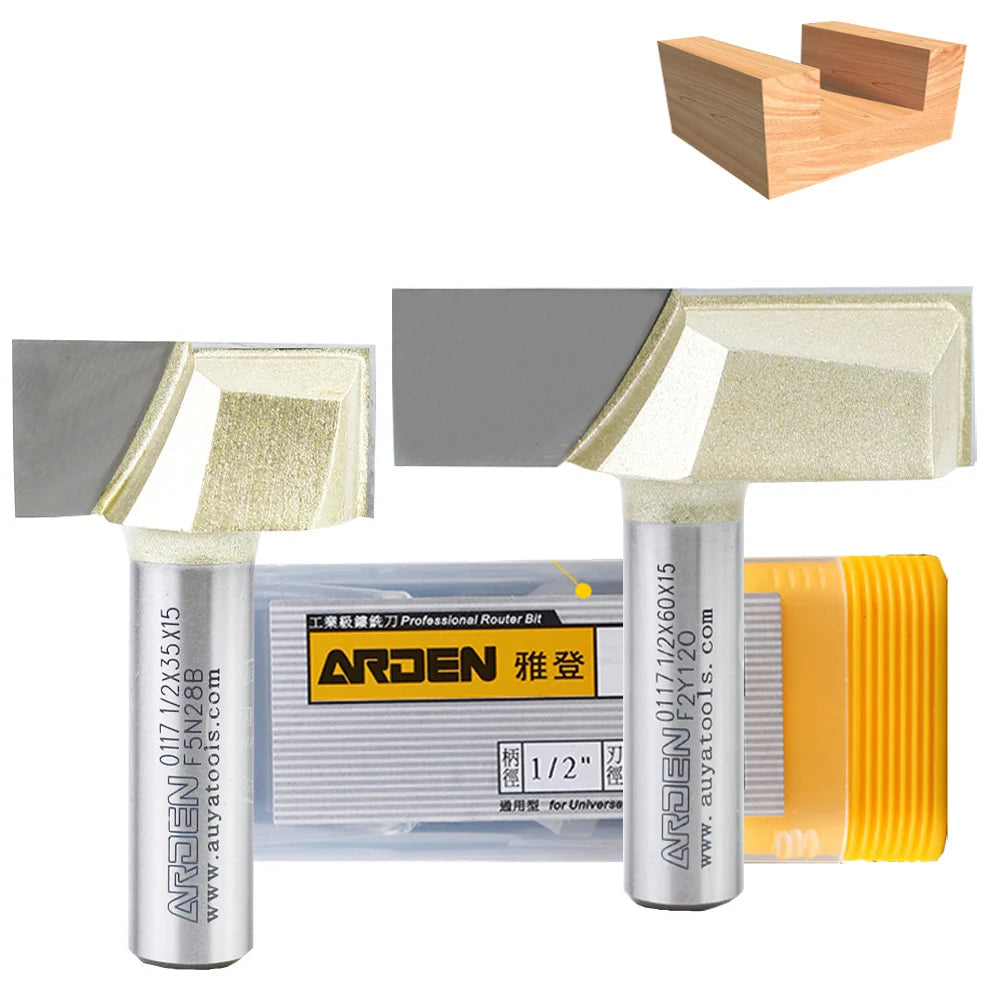 Flat bottom cleaning router bit, carbide slotting end mill