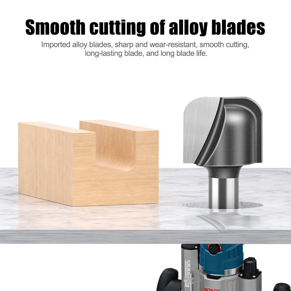 Round bottom double arc router bit with 6mm, 1/4in and 12mm shank - image 2 of 25