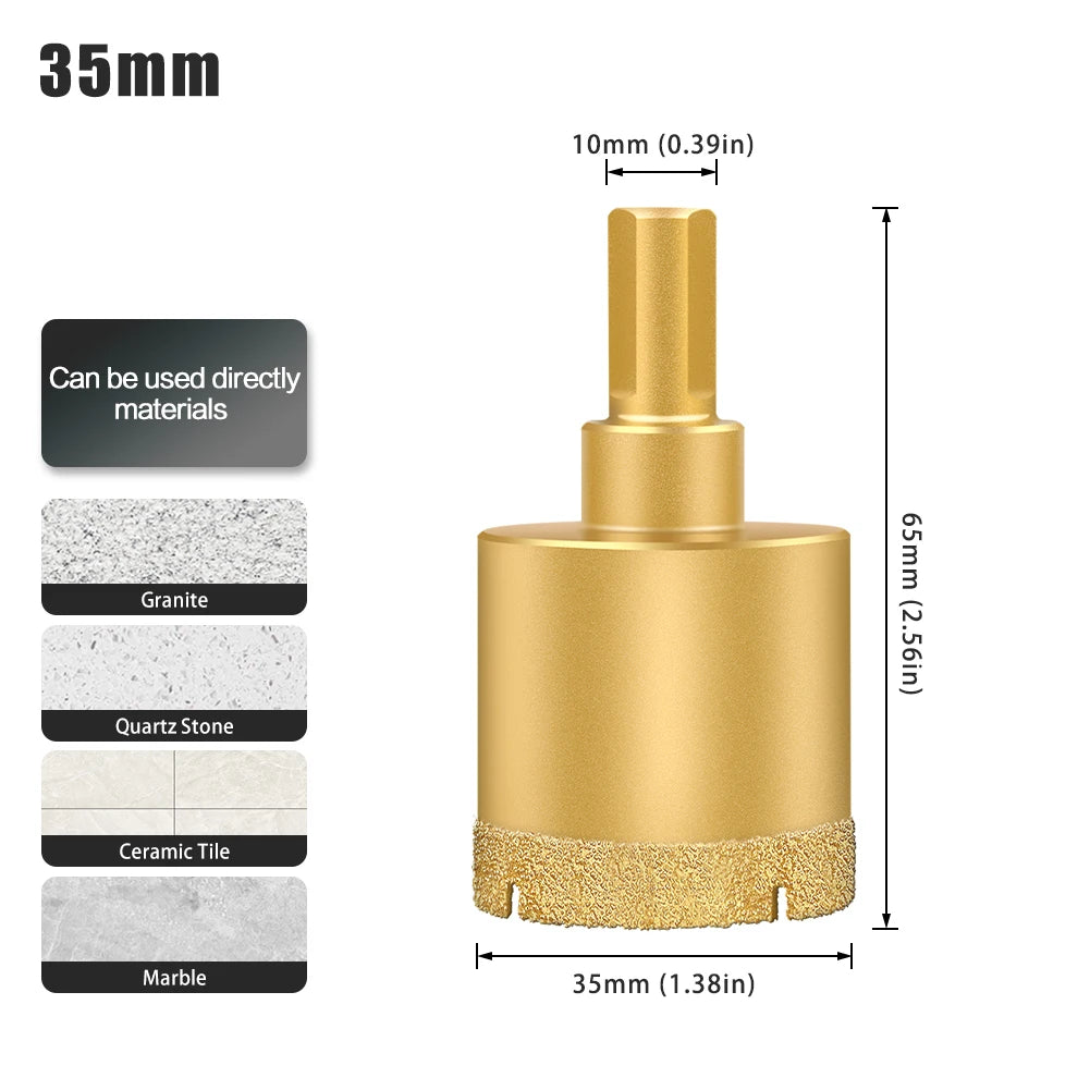 Diamond hole saw drill bit for tile, glass and marble - image 27 of 42