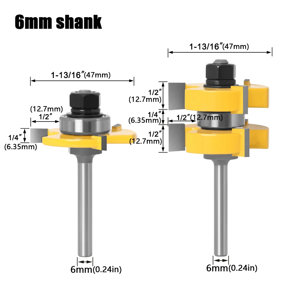 Large stock tongue and groove router bit set - image 7 of 9