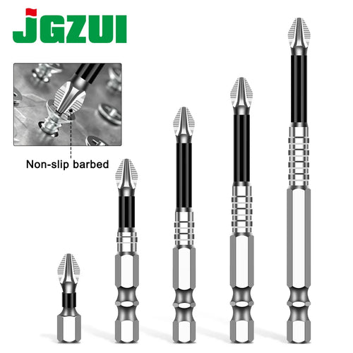 Non-slip magnetic cross head screwdriver bit