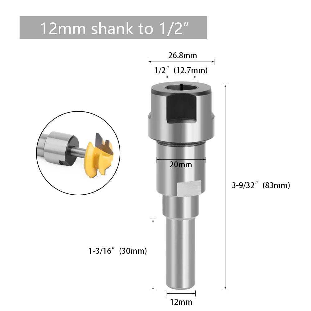 Router Bit Extension Rod - Multi-Size, Router and CNC
