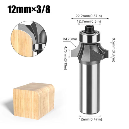 12mm shank round over router bit with bearing - image 21 of 27
