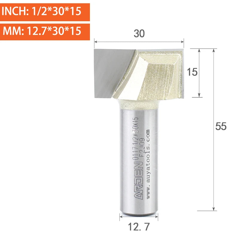 Flat Bottom Cleaning Router Bit - Carbide Slotting End Mill