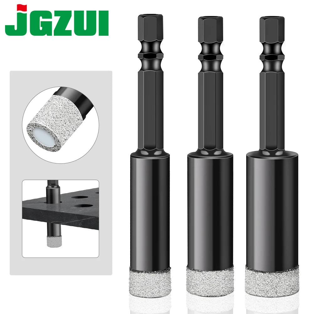 Hex shank diamond core drill bit set, dry vacuum brazed, 6-16mm, for masonry drilling