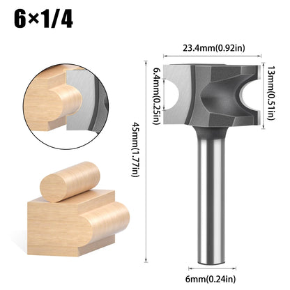 Half round side cutter router bit with 6mm and 12mm shank - image 7 of 24