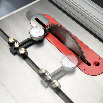 Table saw alignment and calibration gauge, CNC aluminum