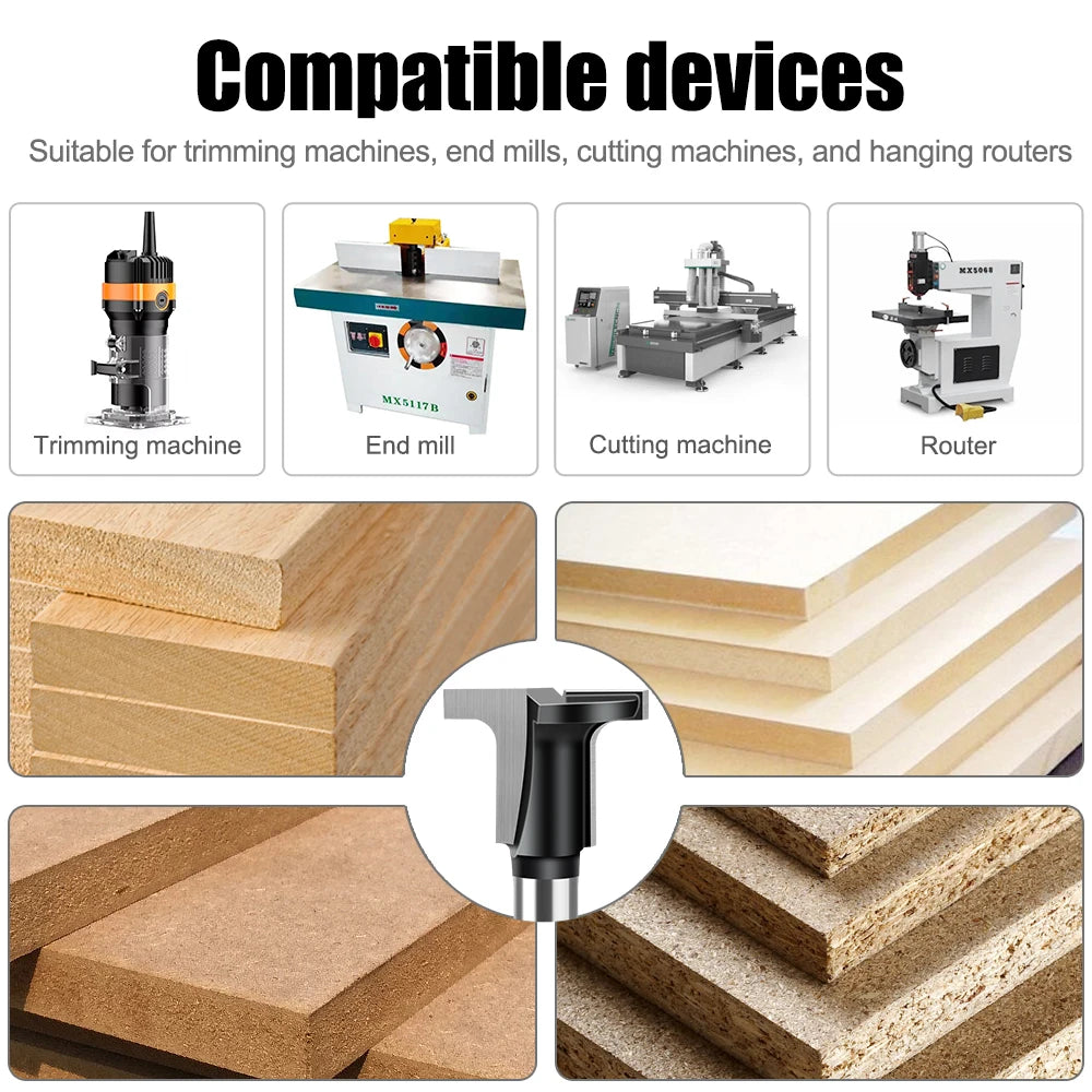 Arc Bending Router Bit – 6mm 1/4in Shank T-Slot Milling Cutter