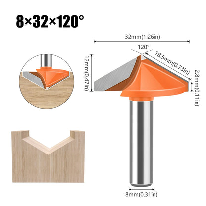 8mm shank V-groove router bit - image 9 of 16