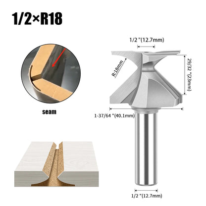 Arc Bending Router Bit - 1/2in & 12mm Shank Radius Cutter