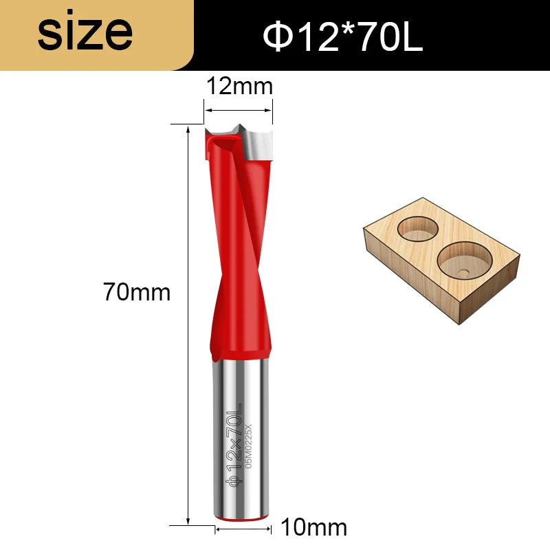 Gang drill bit for wood, 10mm shank, 70mm long - view 7