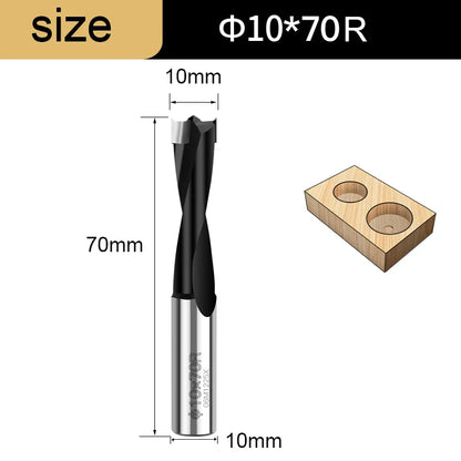 Gang Drill Bit for Wood - 10mm Shank, 70mm Long, Left & Right Rotation