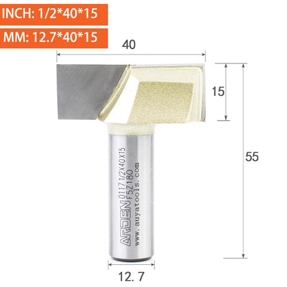 Flat Bottom Cleaning Router Bit - Carbide Slotting End Mill