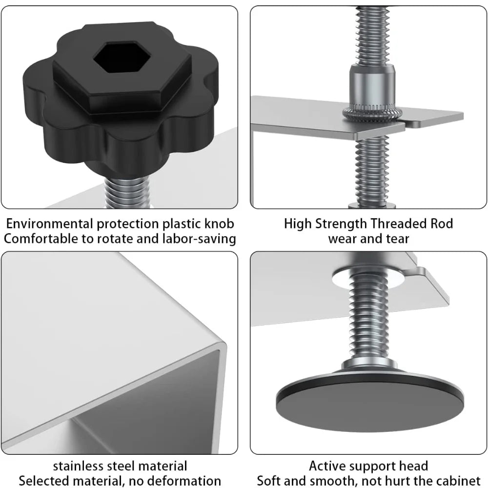 2-Piece Drawer Front Installation Clamps – Steel Cabinet Jig Set