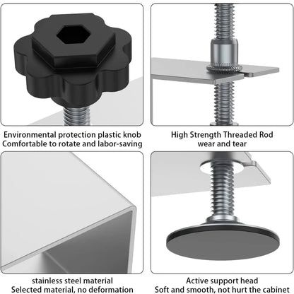 2-Piece Drawer Front Installation Clamps – Steel Cabinet Jig Set