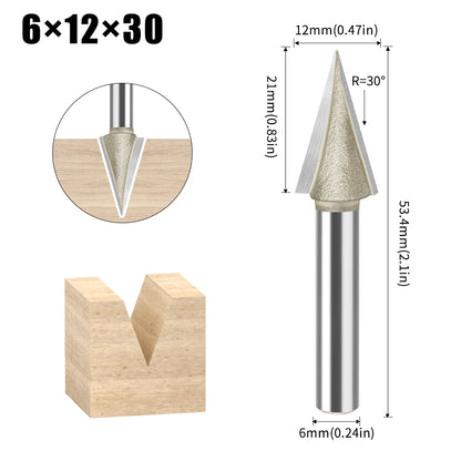 30 degree inclined router bit with 1/4in and 6mm shank - image 8 of 8