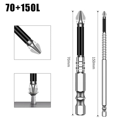Non-Slip Magnetic Cross Head Screwdriver Bits - K5, 25-150mm Lengths