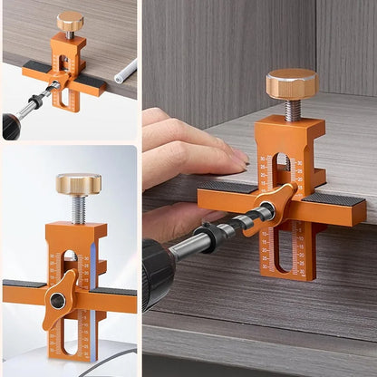 Cabinet Door Installation Jig – 2-in-1 Quick-Positioning Drilling Tool
