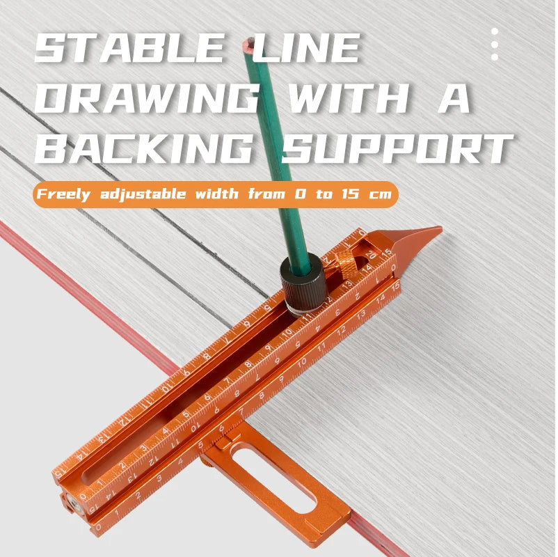 Magnetic marking ruler for woodworking - view 2
