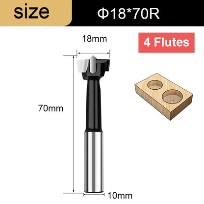 Gang Drill Bit for Wood - 10mm Shank, 70mm Long, Left & Right Rotation