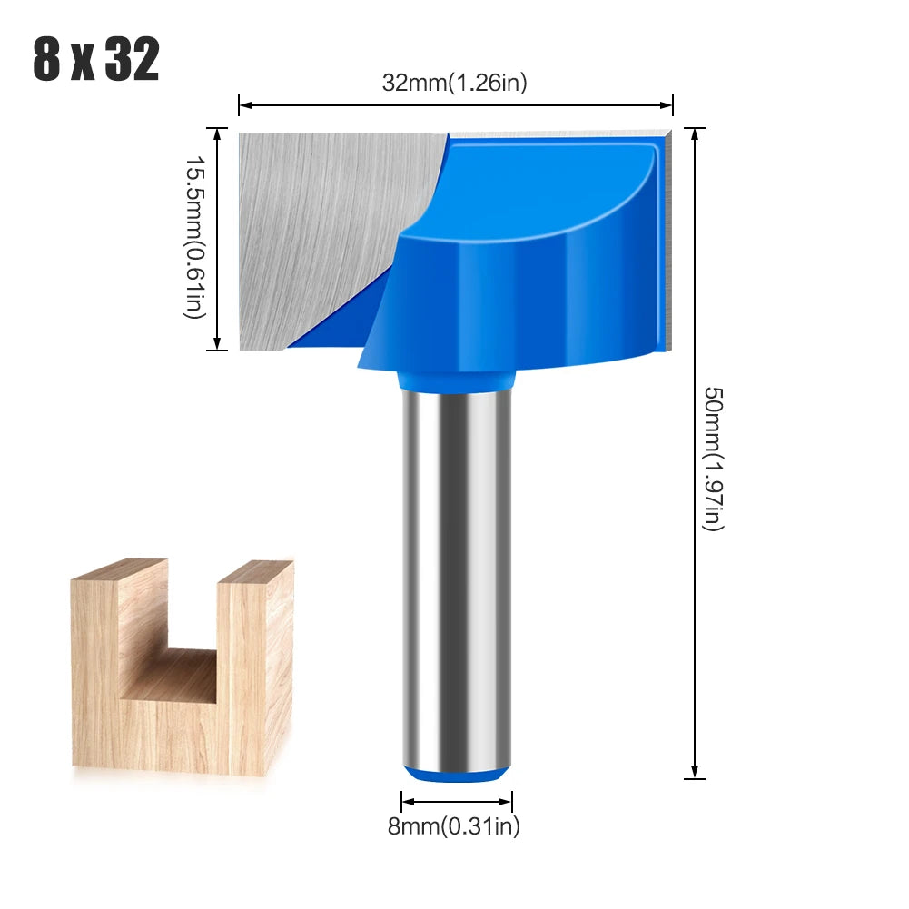 8mm shank bottom cleaning router bit - image 19 of 27