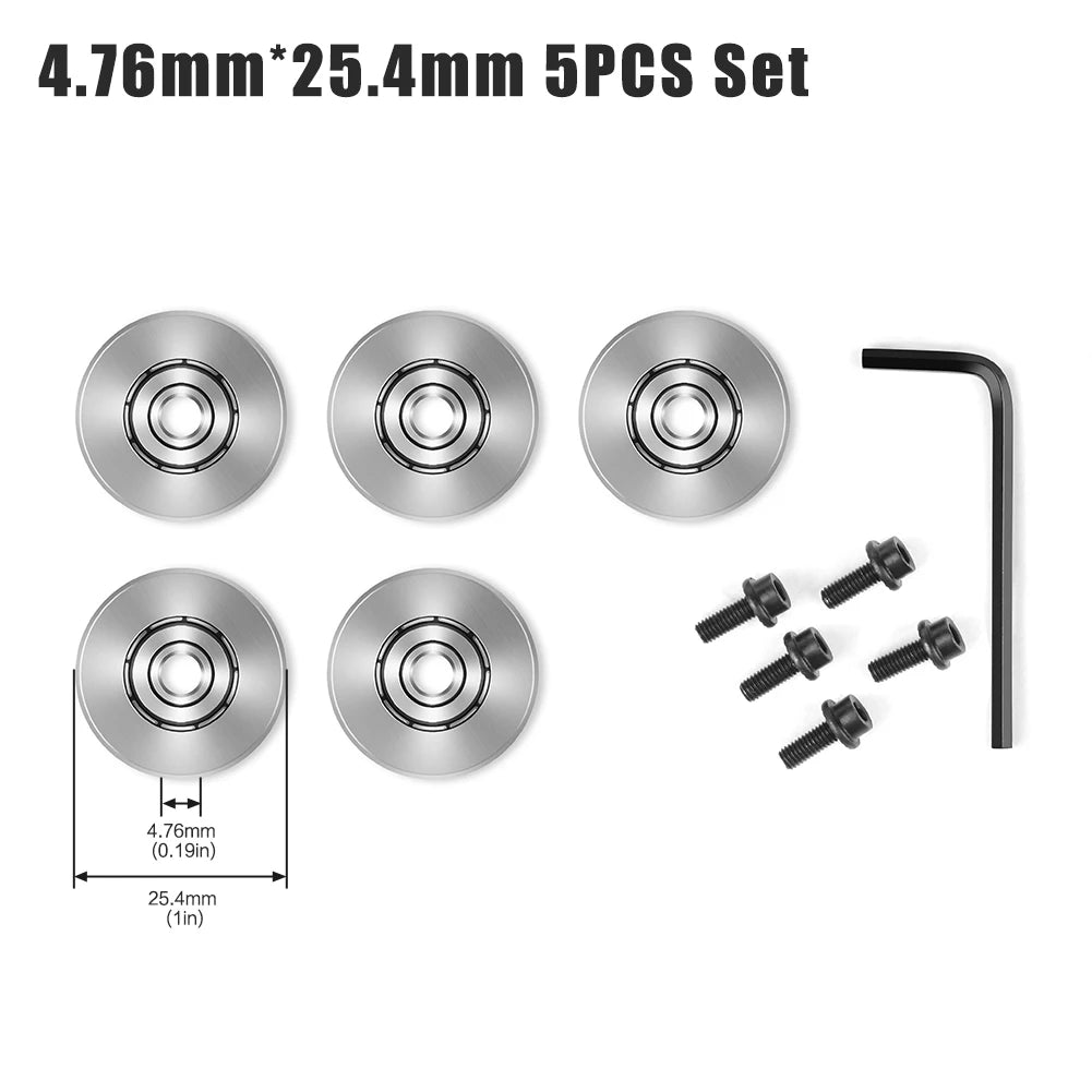 Top-Mounted Router Bit Bearings - Ball Bearing Guide Set, 4.76-12.7mm