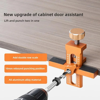 Cabinet Door Installation Jig – 2-in-1 Quick-Positioning Drilling Tool