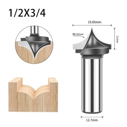 Straight flat bottom router bit with 6mm, 1/4in, 12mm and 1/2in shank - image 23 of 25