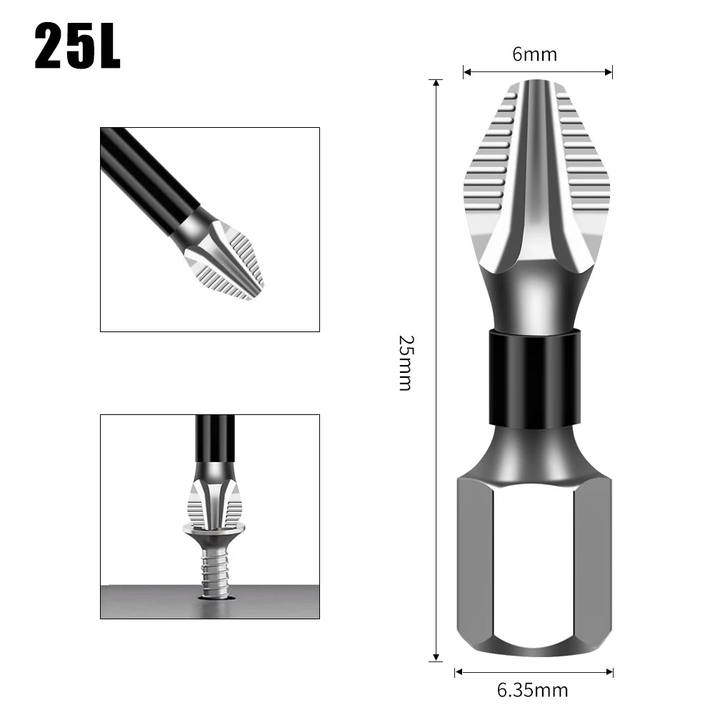 Non-slip magnetic cross head screwdriver bit - view 10