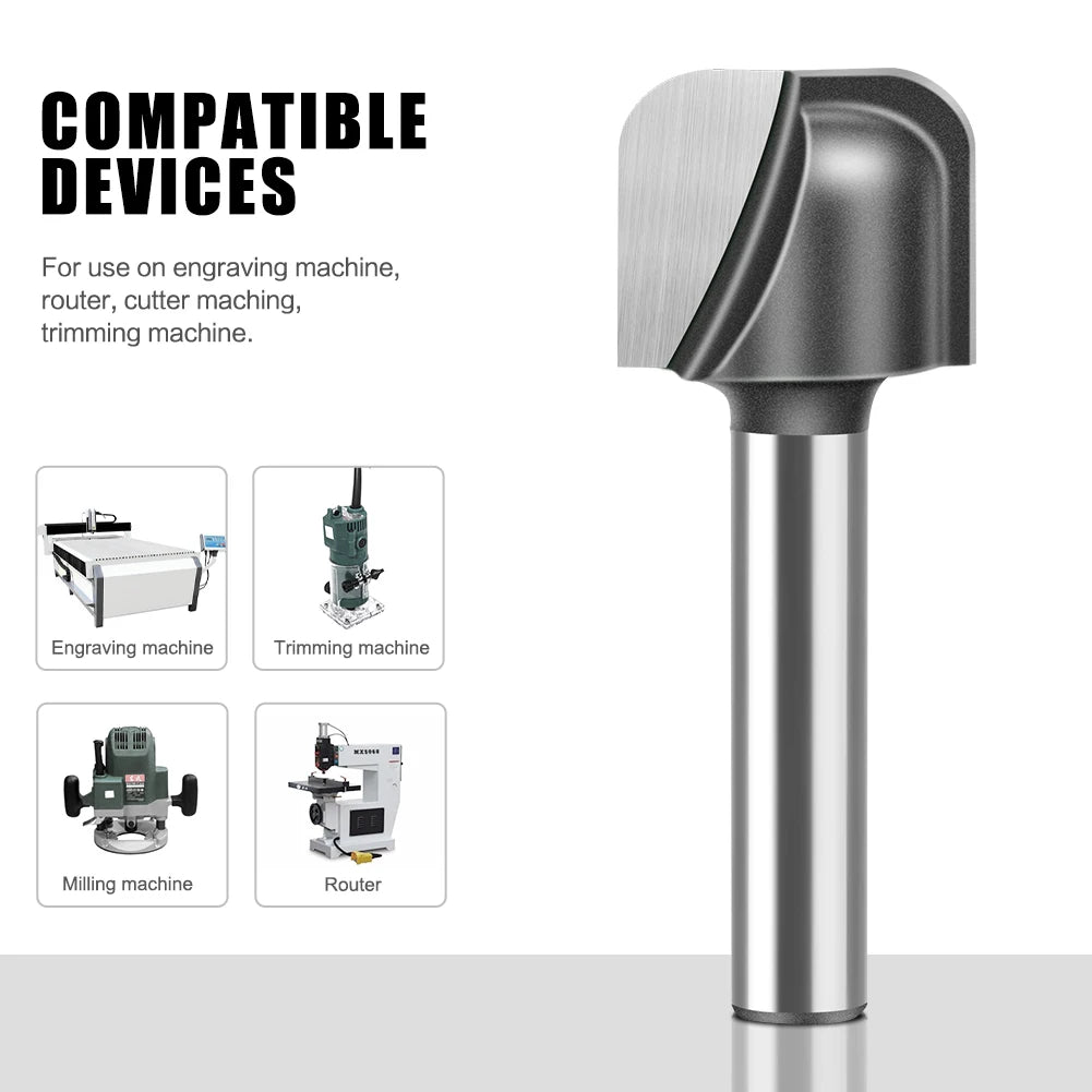 Round bottom double arc router bit with 6mm, 1/4in and 12mm shank - image 4 of 25
