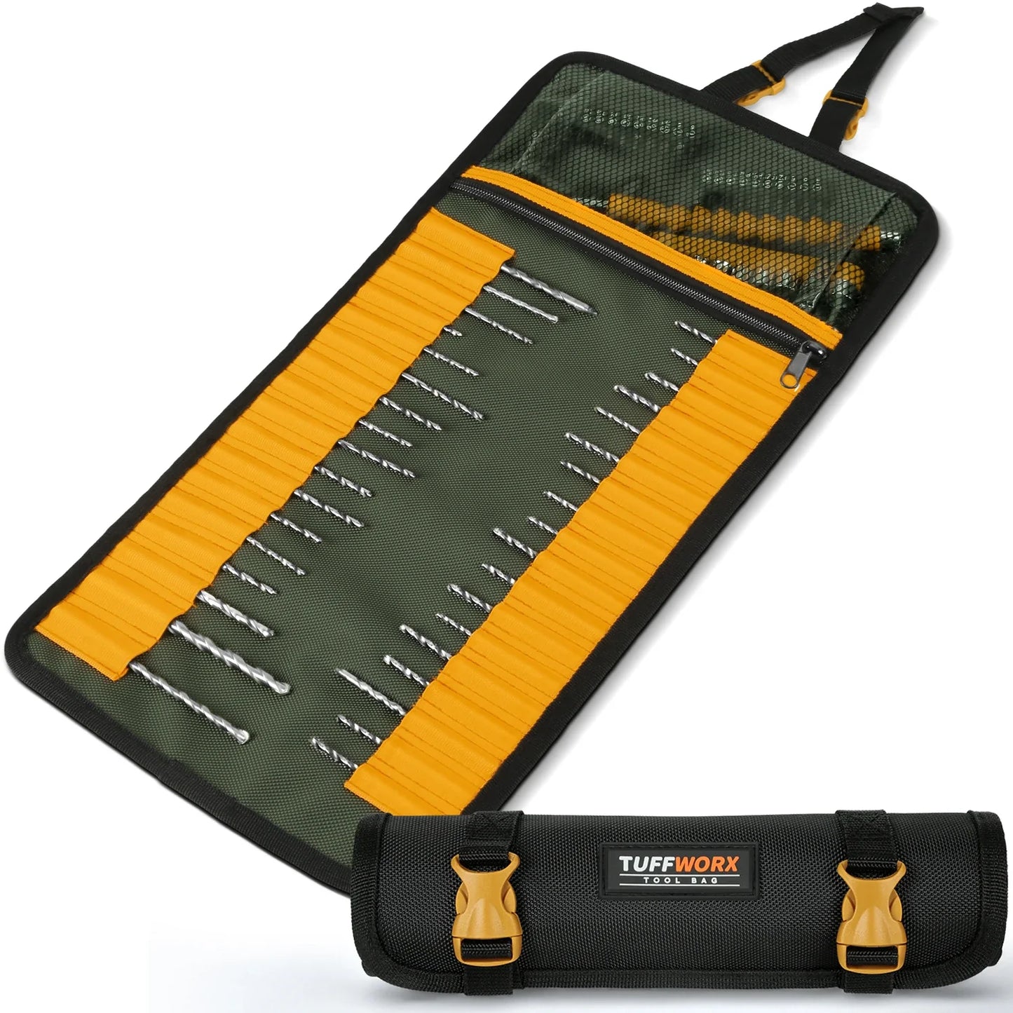 Roll-Up Tool Organizer Pouch - Drill Bits and Hand Tools